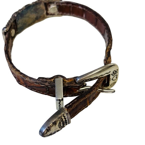 Brighton Women’s Sliver Leather Bracelet adjustable wrist - Picture 4 of 10